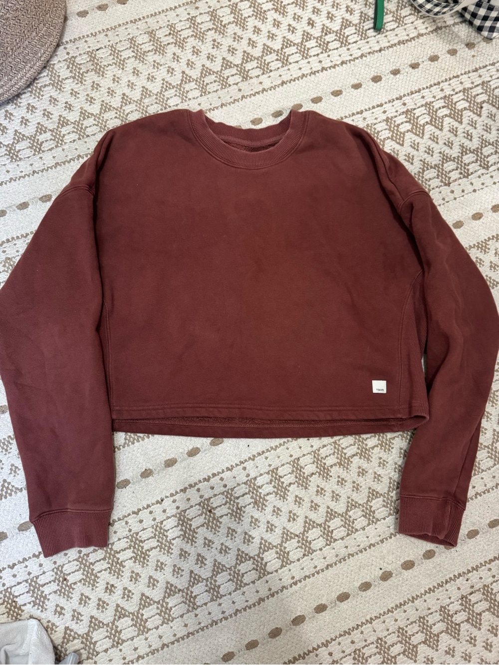 Vuori Cropped Crewneck Sweater